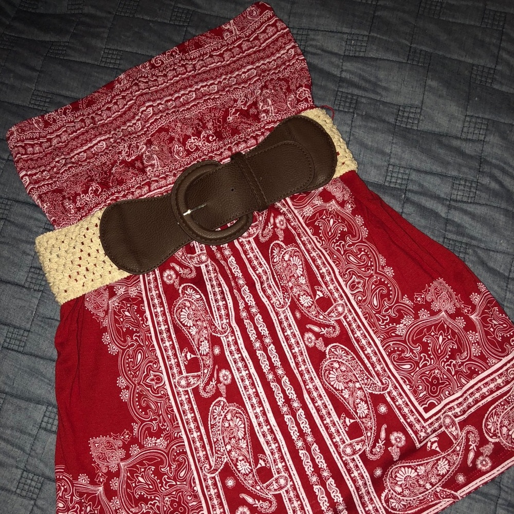 Rustic, stretch, strapless w/belt - Picture 4 of 6